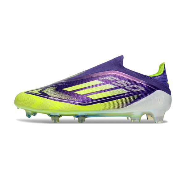 Adidas F50 Elite Laceless Purple and Green Firm Ground FG Football Boot