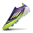 Adidas F50 Elite Laceless Purple and Green Firm Ground FG Football Boot