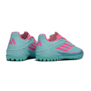 Chuteira Society Adidas F50 Club TF Messi Light Blue and Pink Turf TF Football Boot