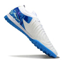 Chuteira Society Nike Phantom GX2 Elite branca e azul