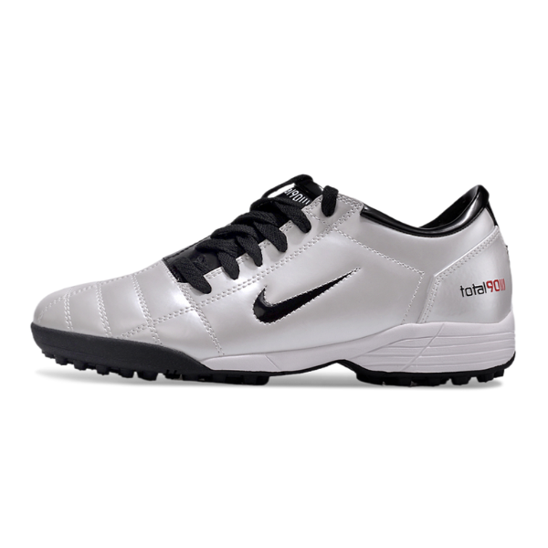 Chuteira SocietyNike Total 90 III Silver and Black Turf TF Football Boot