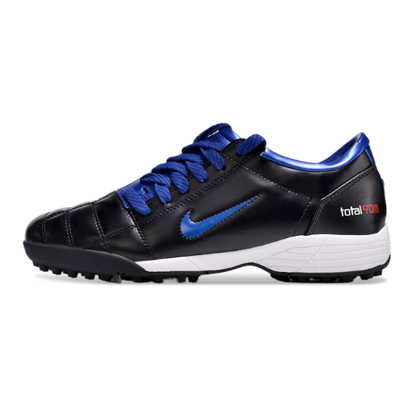 Chuteira Society Nike Total 90 III Turf TF Black and Blue Football Boot